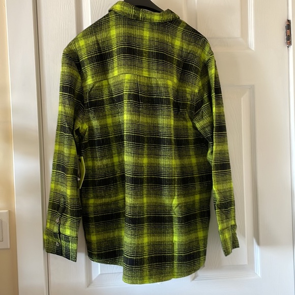 Bp green black ombré oversized work shirt Laura plaid - Picture 8 of 8